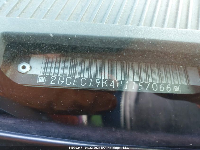 1993 Chevrolet Gmt-400 C1500 VIN: 2GCEC19K4P1157066 Lot: 11990247