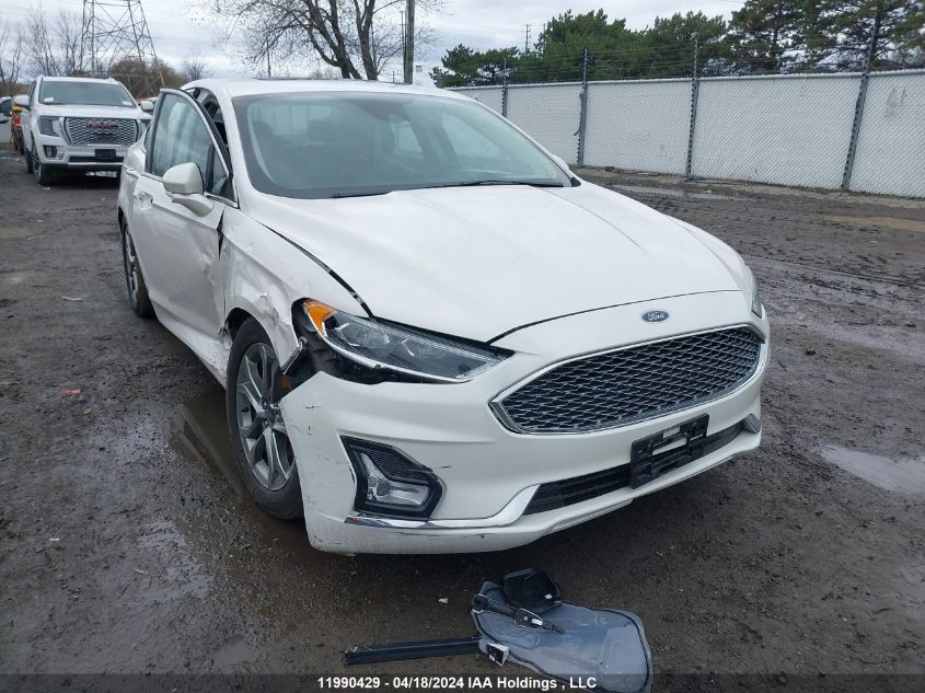 2020 Ford Fusion Hybrid Titanium VIN: 3FA6P0RU8LR182181 Lot: 46459134