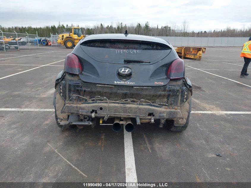 2016 Hyundai Veloster Turbo VIN: KMHTC6AE9GU266665 Lot: 11990490