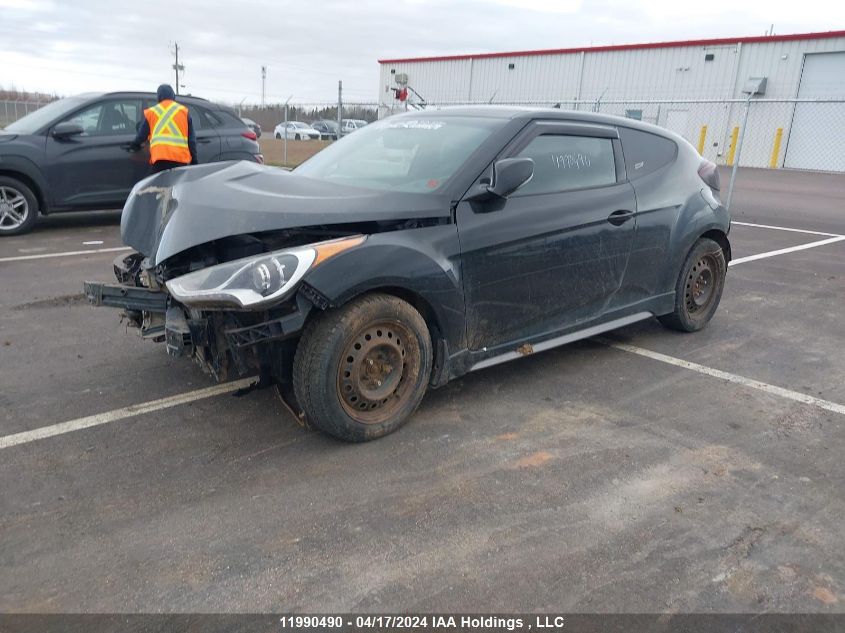 2016 Hyundai Veloster Turbo VIN: KMHTC6AE9GU266665 Lot: 11990490