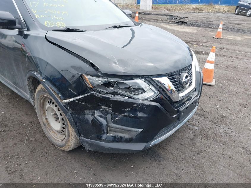 2017 Nissan Rogue VIN: 5N1AT2MT3HC751479 Lot: 11990595