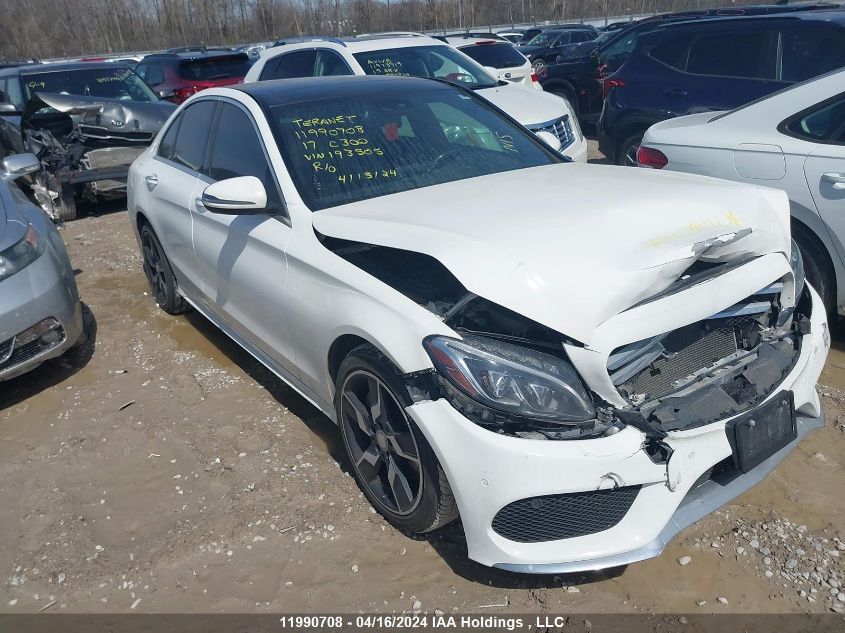 2017 Mercedes-Benz C 300 4Matic VIN: 55SWF4KB2HU193505 Lot: 11990708