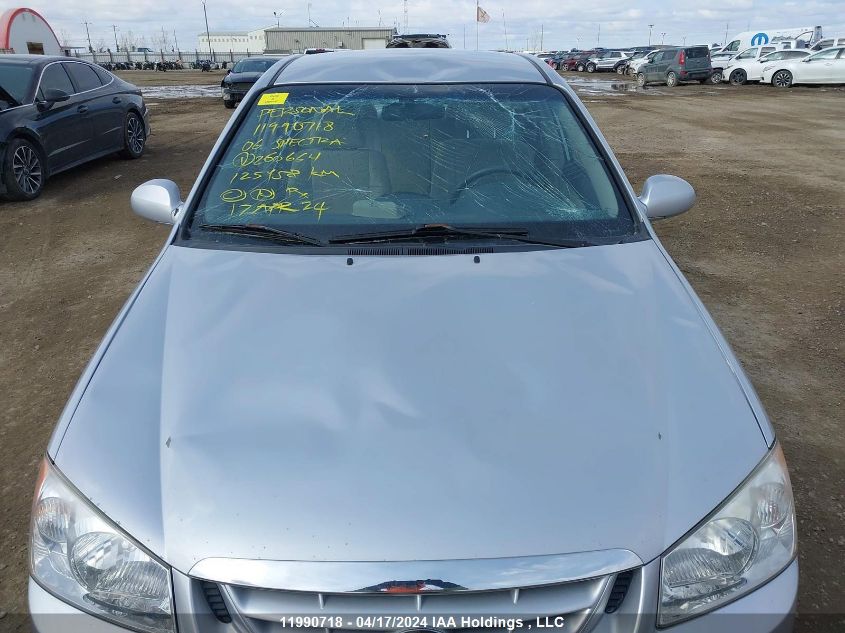 2006 Kia Spectra VIN: KNAFE121X65260664 Lot: 11990718