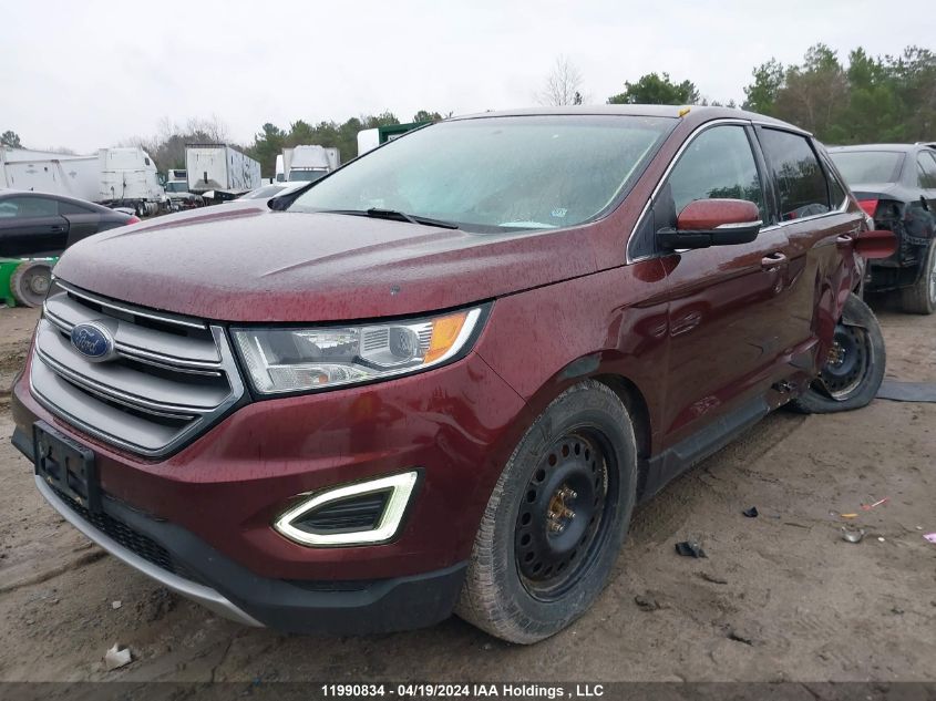 2015 Ford Edge Sel VIN: 2FMTK4J84FBB31762 Lot: 11990834