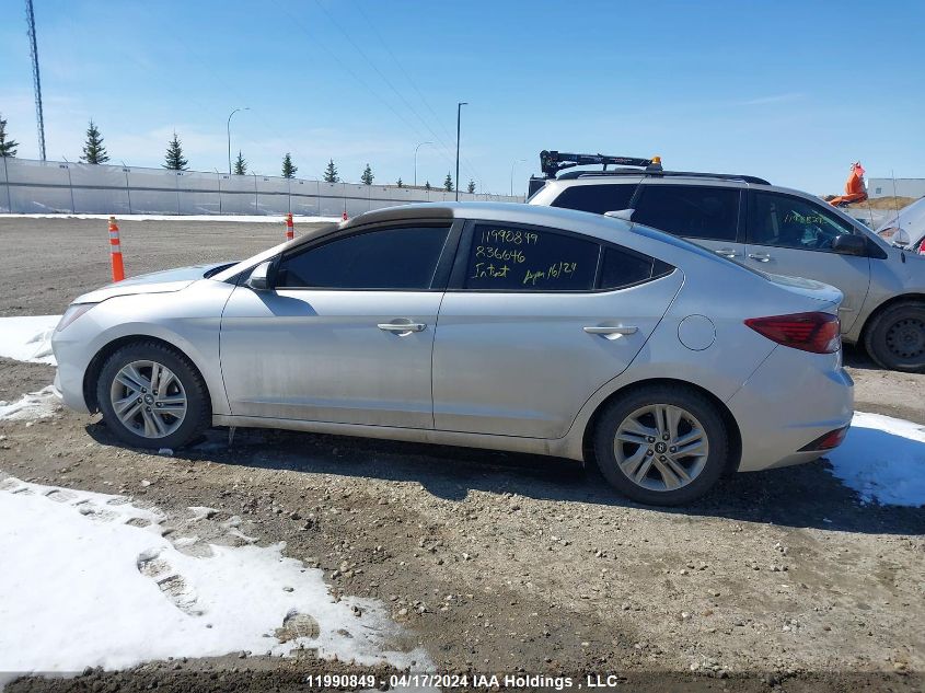 2019 Hyundai Elantra Sel/Value/Limited VIN: KMHD84LF6KU836646 Lot: 11990849