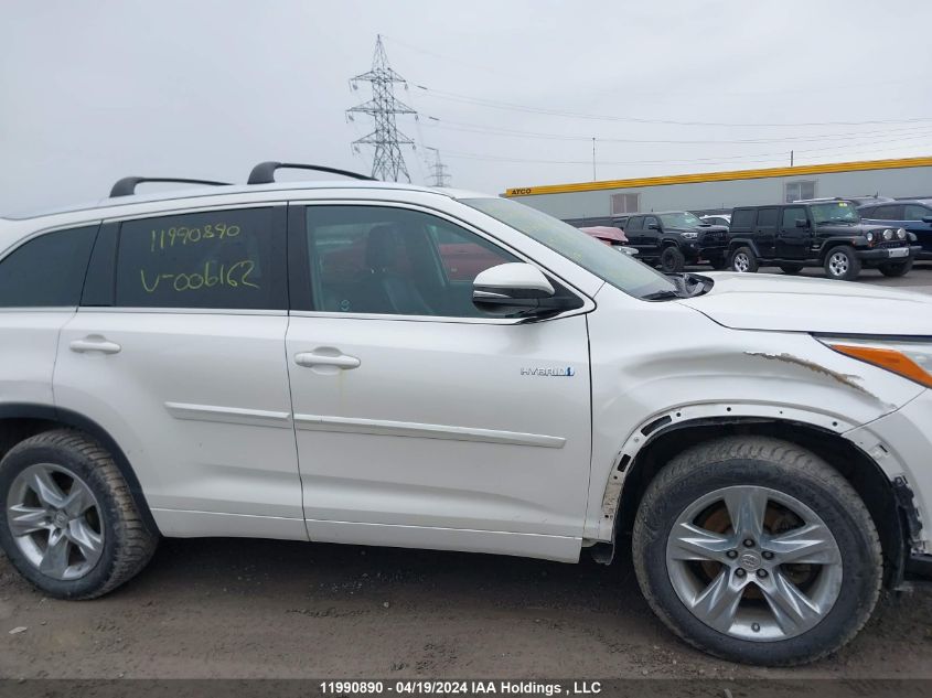 2014 Toyota Highlander Hybrid Le/Limited/Xle VIN: 5TDDCRFH1ES006162 Lot: 11990890
