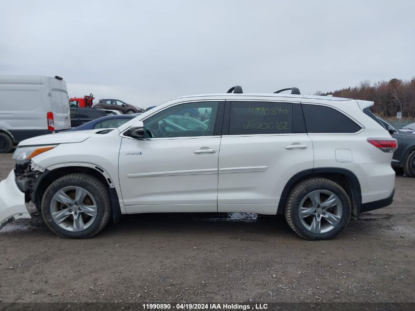 2014 Toyota Highlander Hybrid Le/Limited/Xle VIN: 5TDDCRFH1ES006162 Lot: 11990890