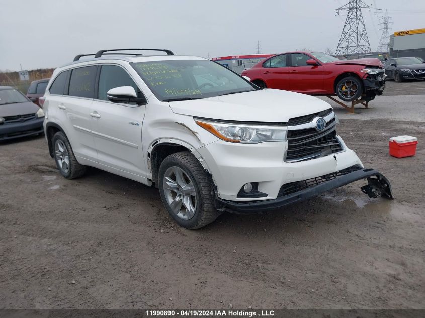 2014 Toyota Highlander Hybrid Le/Limited/Xle VIN: 5TDDCRFH1ES006162 Lot: 11990890