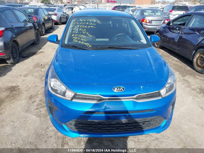 2021 Kia Rio 5-Door VIN: 3KPA25AD7ME386622 Lot: 11990930