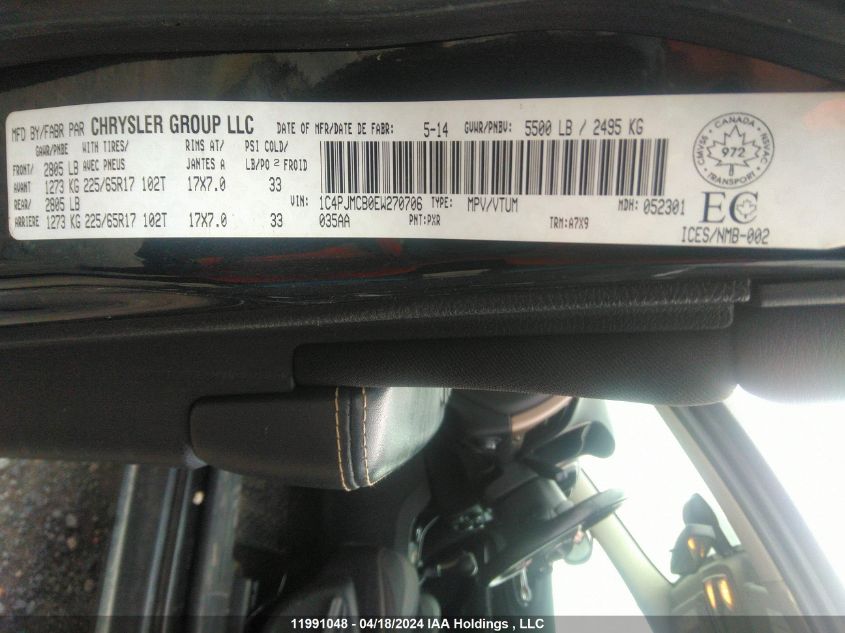 2014 Jeep Cherokee North VIN: 1C4PJMCB0EW270706 Lot: 11991048