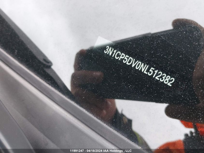 2022 Nissan Kicks VIN: 3N1CP5DV0NL512382 Lot: 11991247