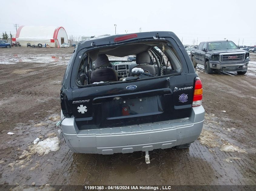 2006 Ford Escape Hybrid VIN: 1FMYU95H16KA19627 Lot: 11991363