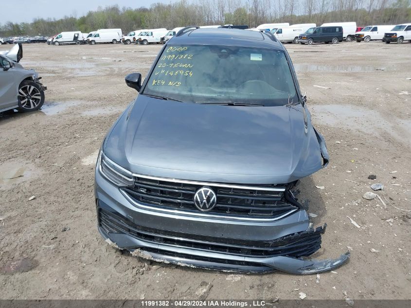 2022 Volkswagen Tiguan VIN: 3VV8B7AX9NM146954 Lot: 11991382