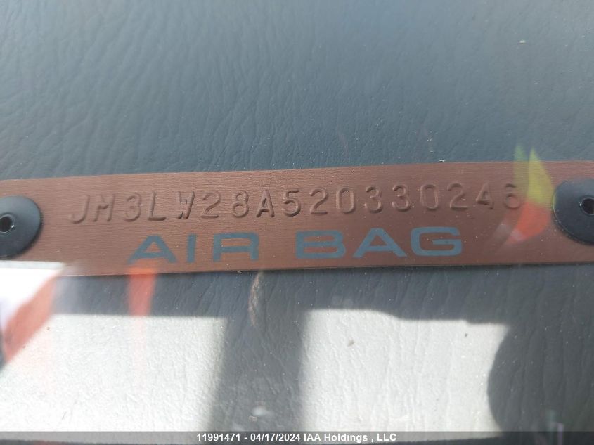 2002 Mazda Mpv Wagon VIN: JM3LW28A520330246 Lot: 11991471