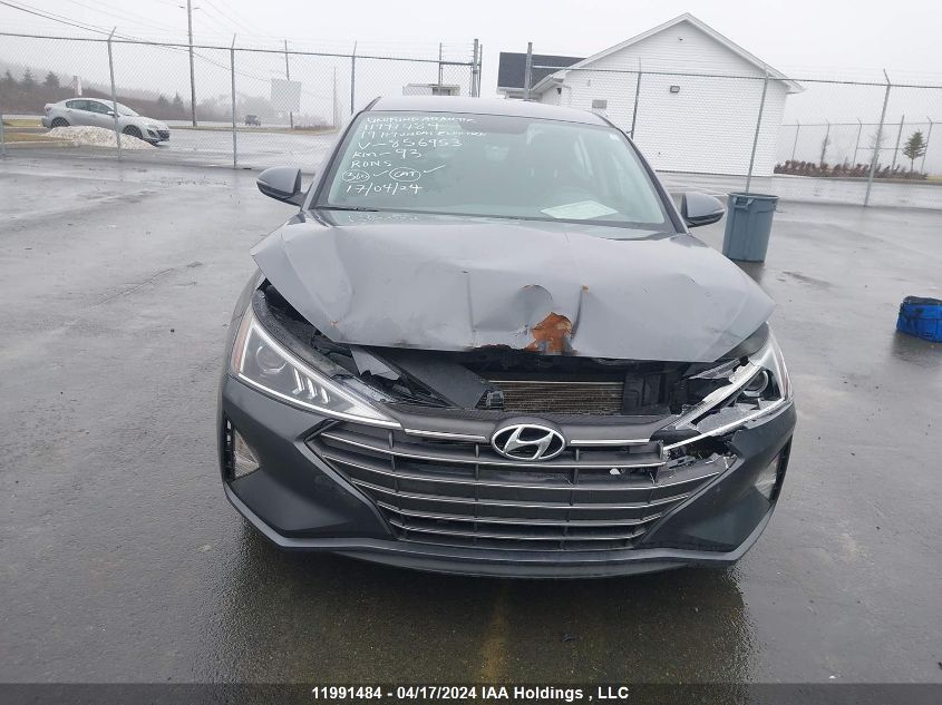 2019 Hyundai Elantra Preferred VIN: KMHD84LF5KU856953 Lot: 11991484