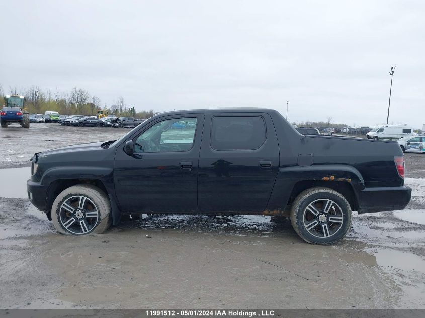 2013 Honda Ridgeline VIN: 5FPYK1F74DB502760 Lot: 11991512