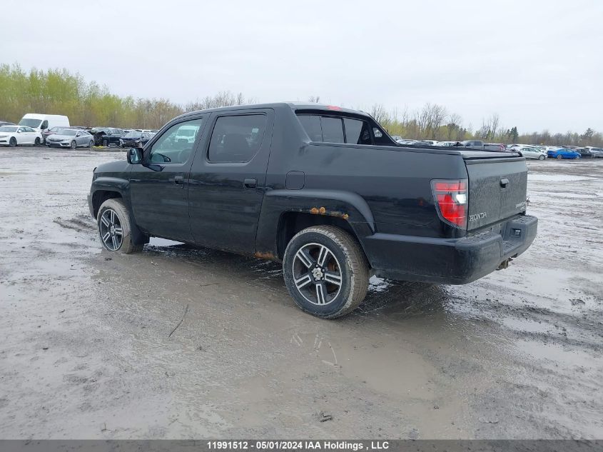 2013 Honda Ridgeline VIN: 5FPYK1F74DB502760 Lot: 11991512