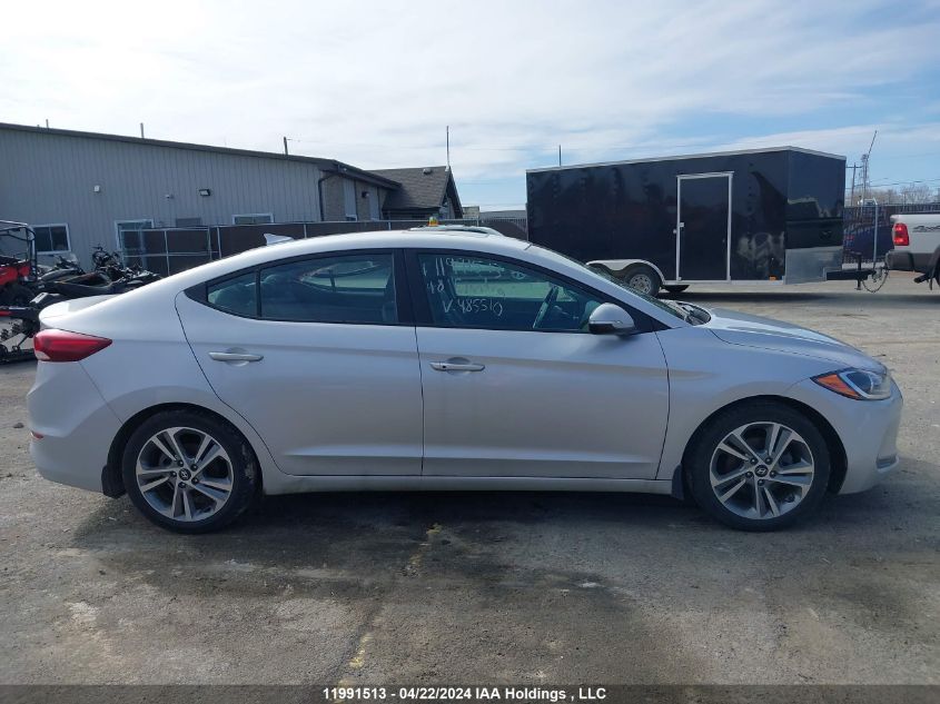 2018 Hyundai Elantra Sel/Value/Limited VIN: KMHD84LF2JU485510 Lot: 11991513