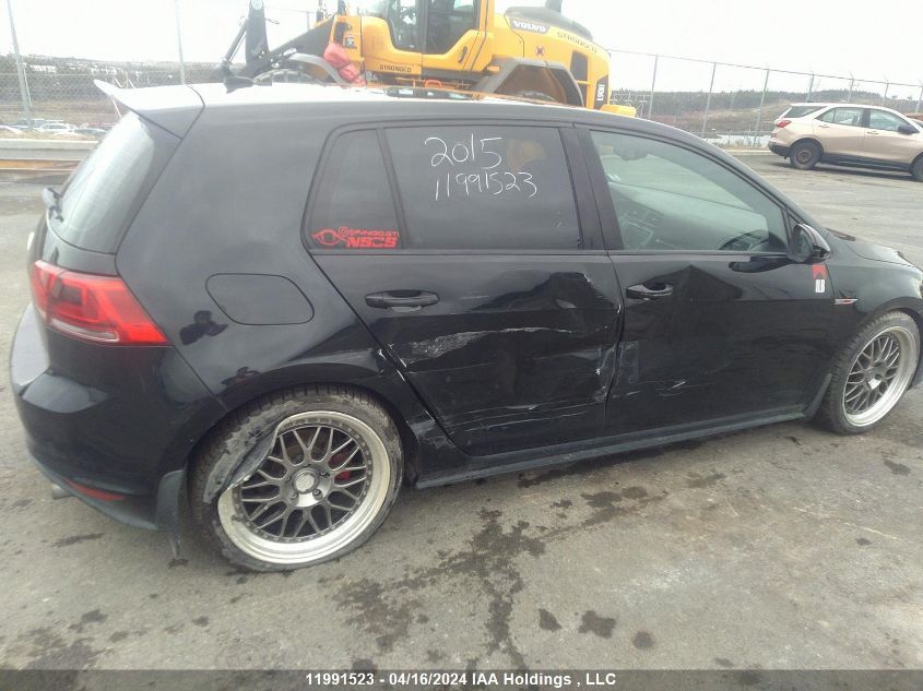 2015 Volkswagen Golf Gti VIN: 3VW5T7AU7FM005383 Lot: 11991523