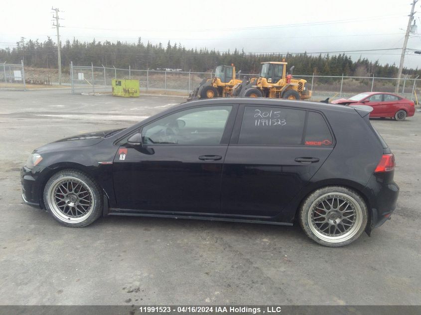 2015 Volkswagen Golf Gti VIN: 3VW5T7AU7FM005383 Lot: 11991523
