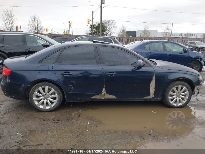 2011 Audi A4 Premium VIN: WAUDFCFLXBN037918 Lot: 11991716