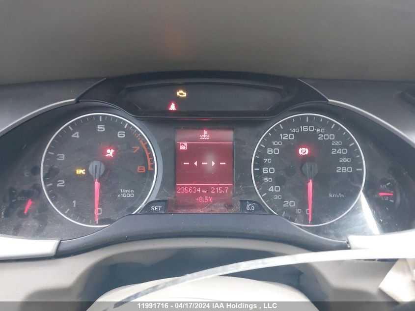 2011 Audi A4 Premium VIN: WAUDFCFLXBN037918 Lot: 11991716