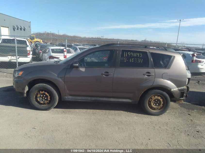 2010 Mitsubishi Outlander Xls VIN: JA4JT3AX6AZ603311 Lot: 11991843