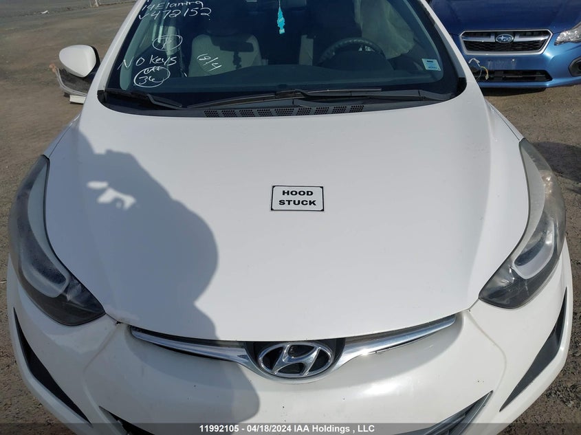 2014 Hyundai Elantra Gl VIN: 5NPDH4AE5EH472152 Lot: 11992105