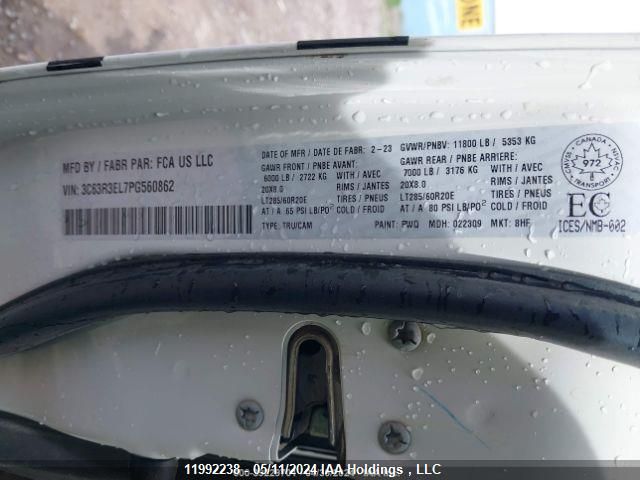 2023 Ram 3500 Laramie VIN: 3C63R3EL7PG560862 Lot: 11992238