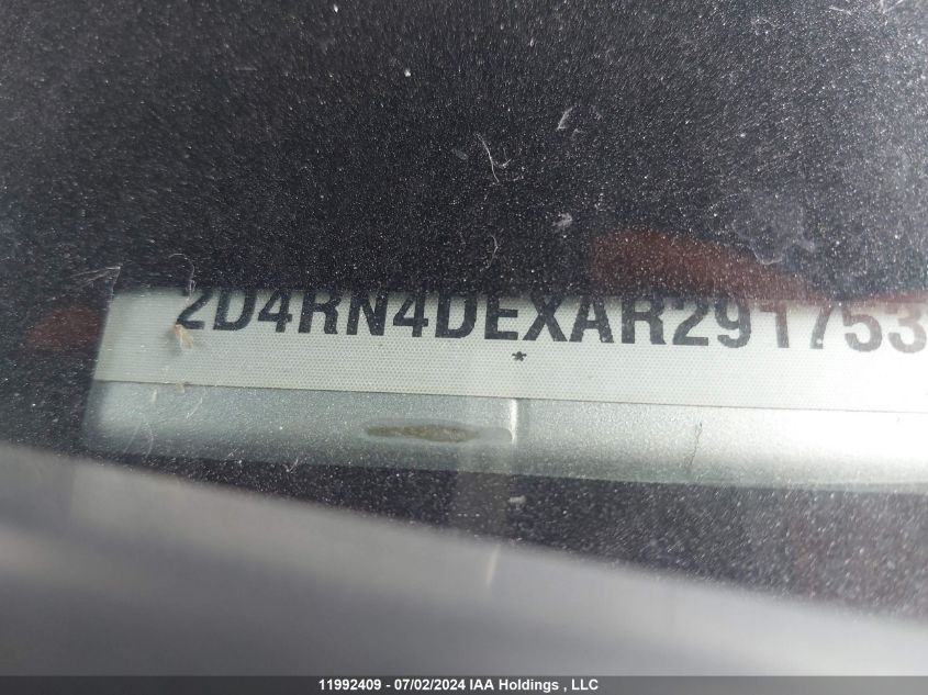 2010 Dodge Grand Caravan Se VIN: 2D4RN4DEXAR291753 Lot: 11992409