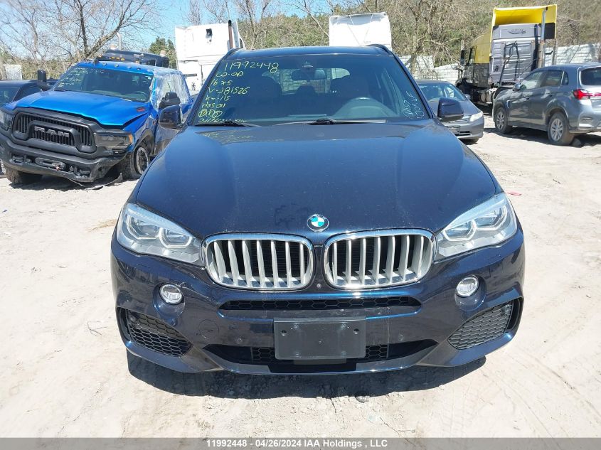 2016 BMW X5 VIN: 5UXKR6C56G0J81526 Lot: 11992448