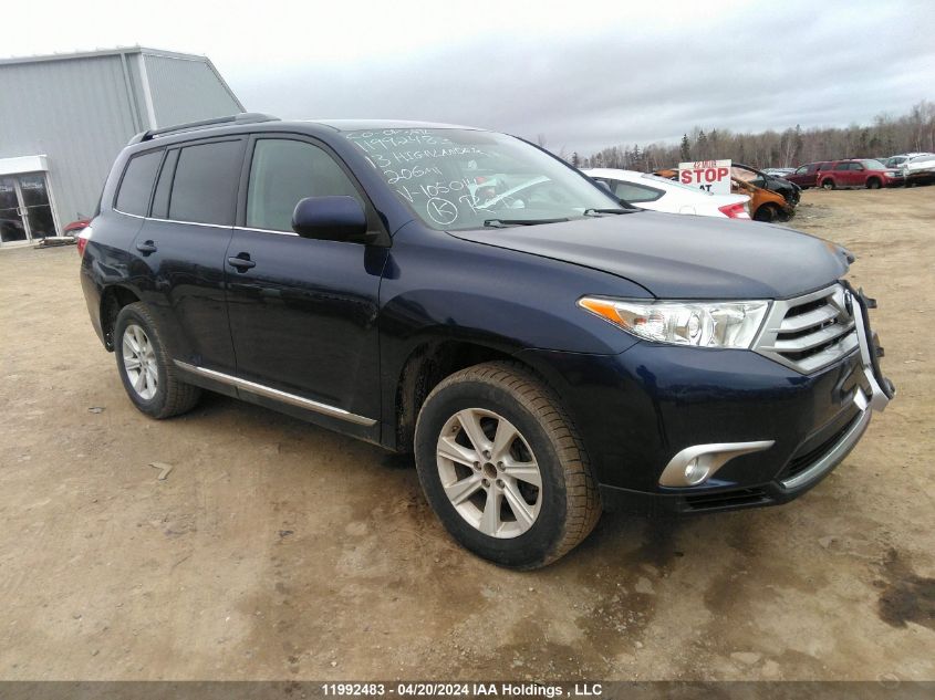 2013 Toyota Highlander Se V6 VIN: 5TDZK3EH2DS105014 Lot: 11992483