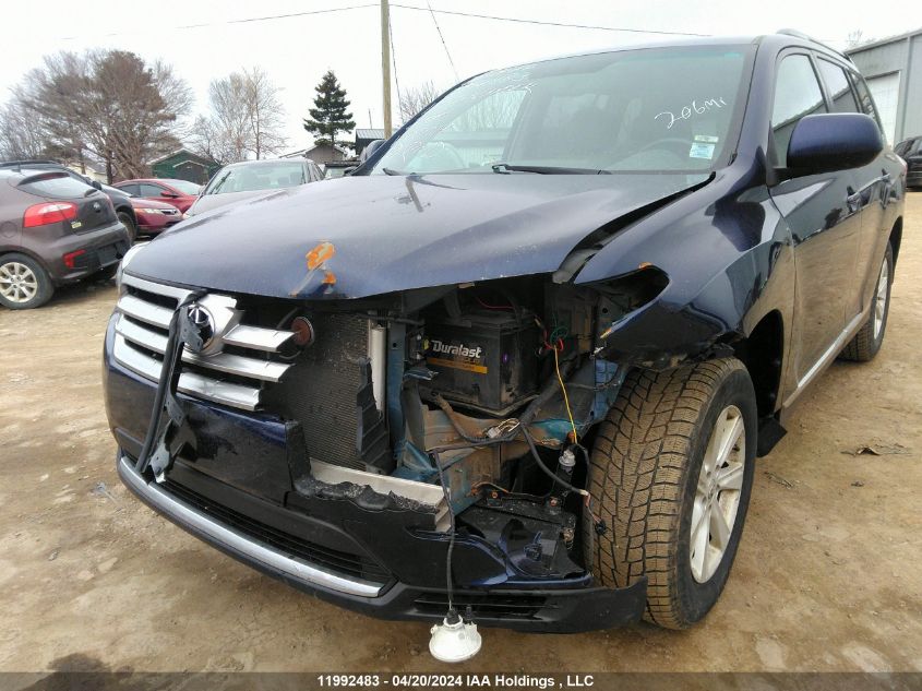 2013 Toyota Highlander Se V6 VIN: 5TDZK3EH2DS105014 Lot: 11992483