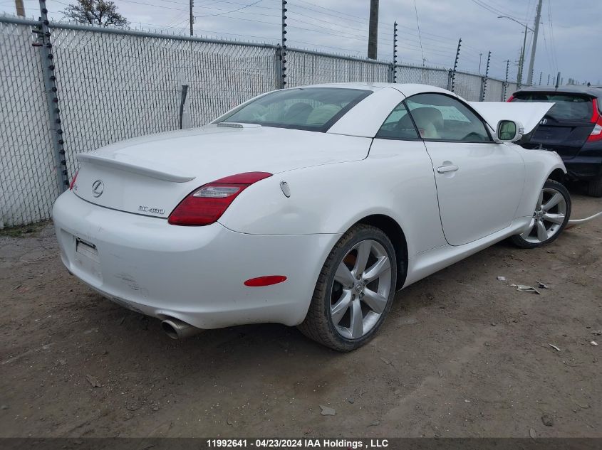 2010 Lexus Sc 430 VIN: JTHFN2EY3A9021443 Lot: 11992641