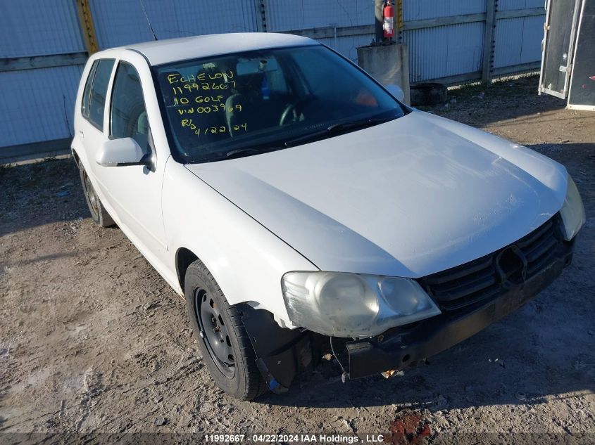 2010 Volkswagen City Golf VIN: 9BWEL4BE1A4003969 Lot: 11992667