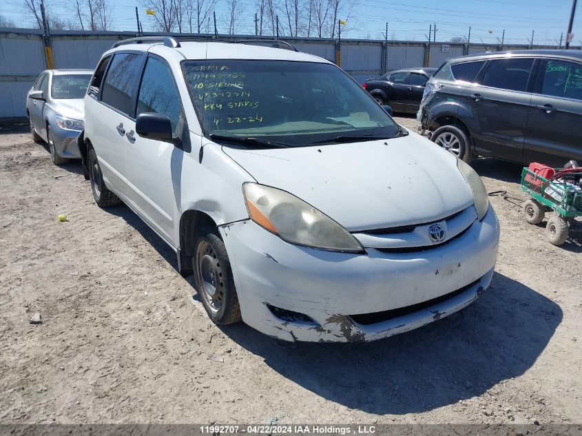 2010 Toyota Sienna Ce 7 Passenger/Ce 8 Passenger VIN: 5TDZK4CC8AS342714 Lot: 11992707