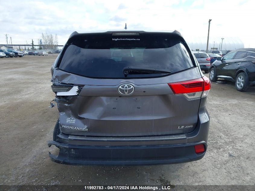 2018 Toyota Highlander Le/Le Plus VIN: 5TDBZRFH7JS830134 Lot: 11992783