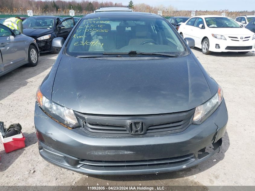 2012 Honda Civic Exl VIN: 2HGFB2F99CH055666 Lot: 11992805