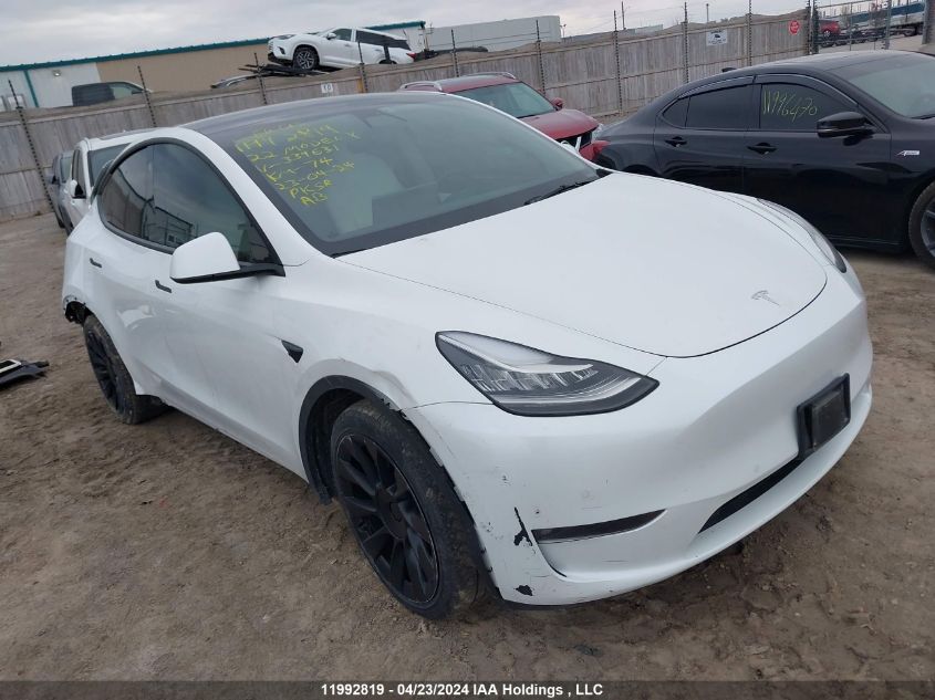 2022 Tesla Model Y VIN: 7SAYGAEE1NF339631 Lot: 11992819