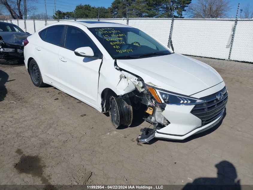 2019 Hyundai Elantra Sel/Value/Limited VIN: KMHD84LF5KU839814 Lot: 11992954