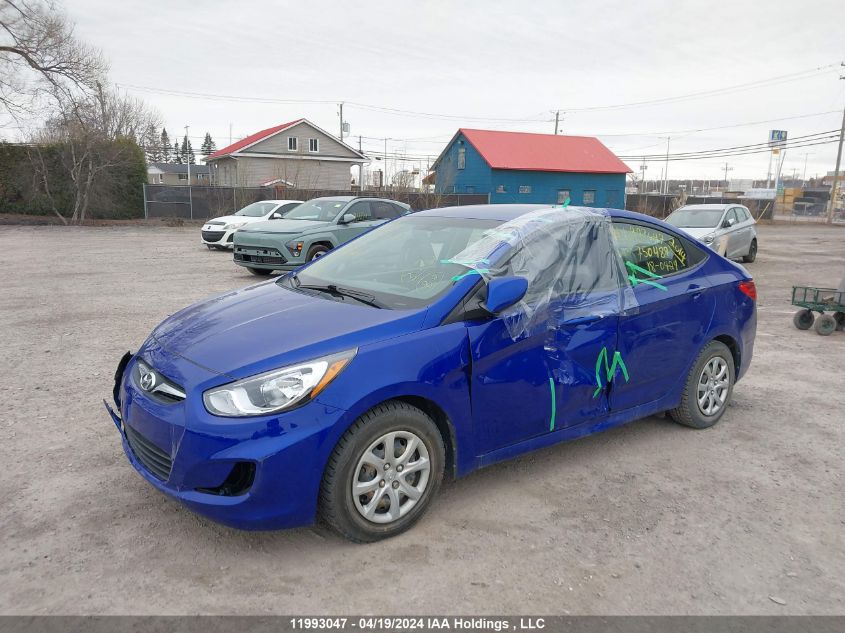 2014 Hyundai Accent Gl VIN: KMHCT4AE1EU750489 Lot: 11993047