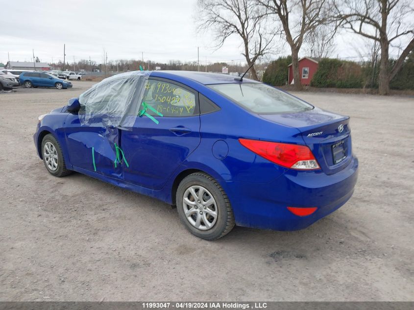 2014 Hyundai Accent Gl VIN: KMHCT4AE1EU750489 Lot: 11993047