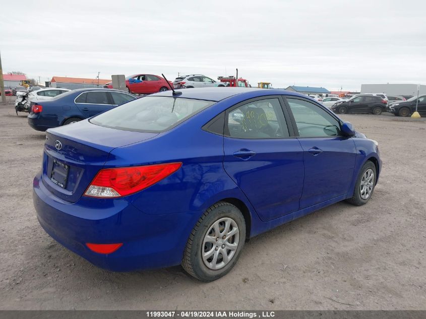 2014 Hyundai Accent Gl VIN: KMHCT4AE1EU750489 Lot: 11993047