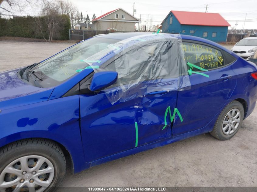 2014 Hyundai Accent Gl VIN: KMHCT4AE1EU750489 Lot: 11993047