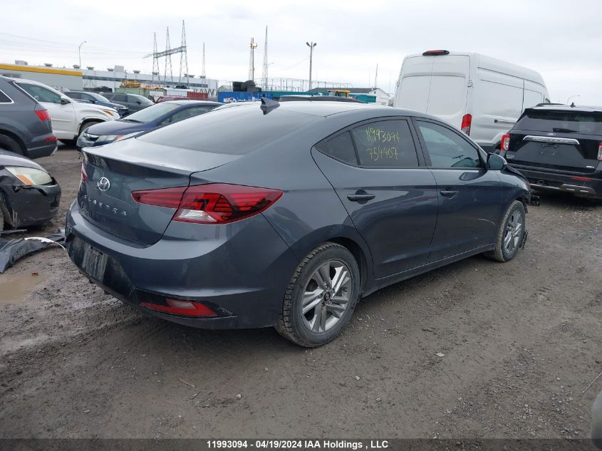 2019 Hyundai Elantra Preferred VIN: KMHD84LF5KU754407 Lot: 11993094