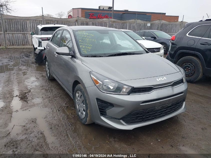 2022 Kia Rio S VIN: 3KPA25AD9NE488277 Lot: 11993146