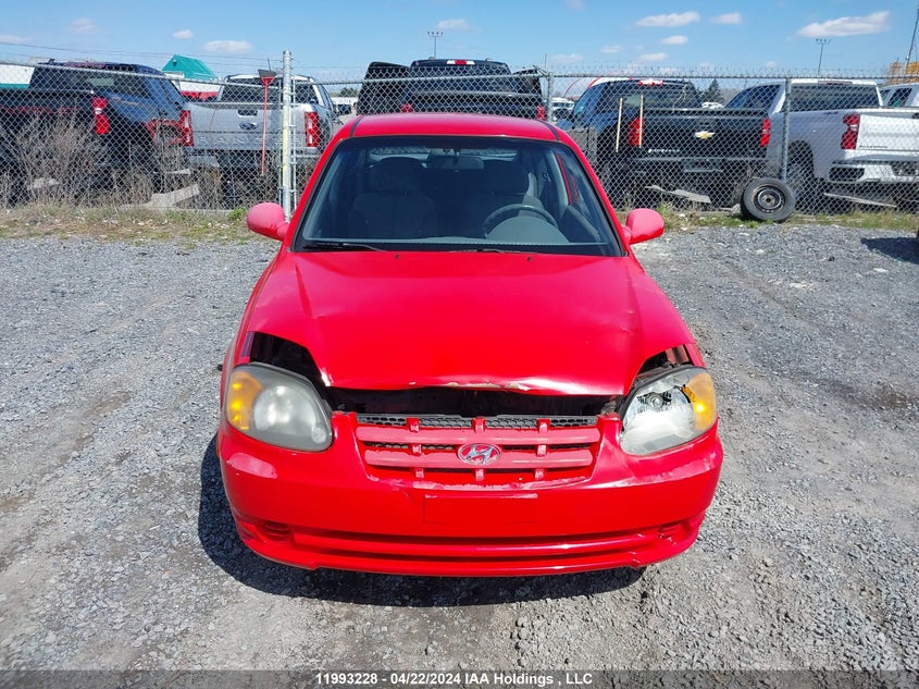 2006 Hyundai Accent Gt/Gl/Gls VIN: KMHCG35C46U356624 Lot: 11993228