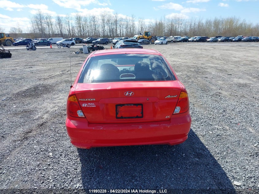 2006 Hyundai Accent Gt/Gl/Gls VIN: KMHCG35C46U356624 Lot: 11993228