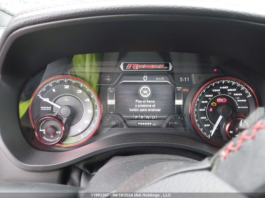 2019 Ram 1500 Rebel VIN: 1C6SRFLT1KN819555 Lot: 11993397