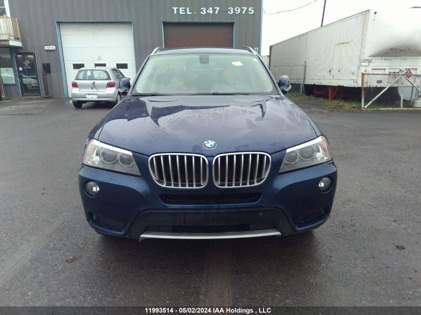 2013 BMW X3 xDrive28I VIN: 5UXWX9C58D0A23292 Lot: 11993514